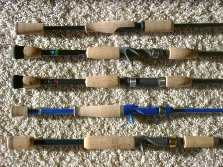 Handles of first 5 rods build