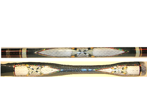 Thread-feathers-snake skin inlay
