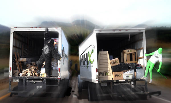Gorilla &amp; MHX Man have the trucks packed!