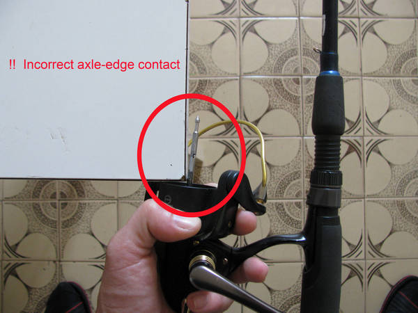 incorrect axle-table edge contact
