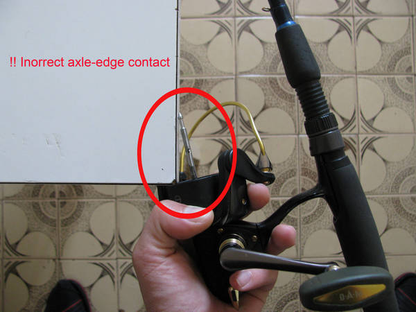 incorrect axle-edge contact