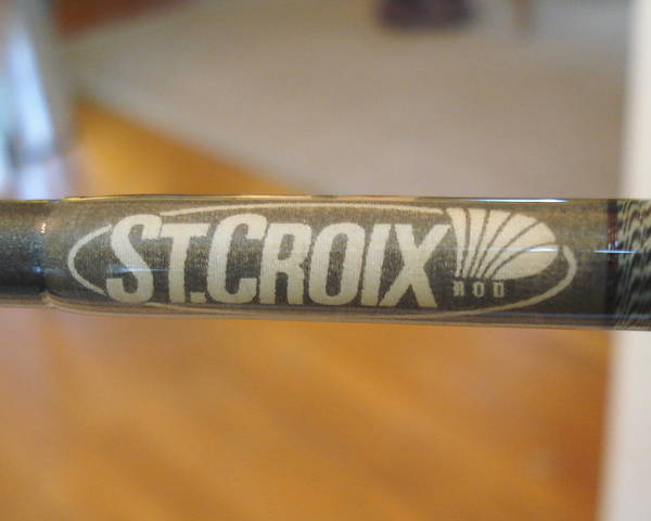 St. Croix Logo under tan thread