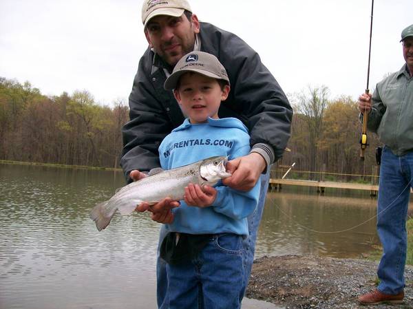 his first trout