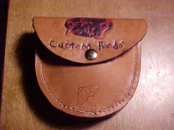 tooled leather reel case