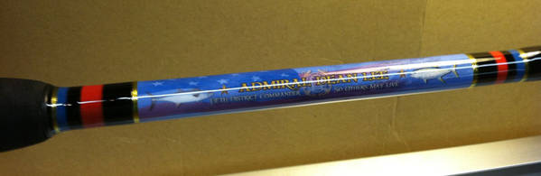 Graphic on a rod for a retiring Admiral