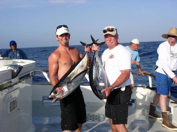 My son and I with albacore