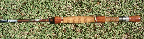 Wood fly rod handle