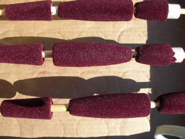 Wine Colored Flocked Grips