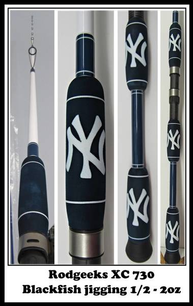 Rodgeeks XC 730 for LI Blackfish jigging. Obviosuly NY Yankees theme