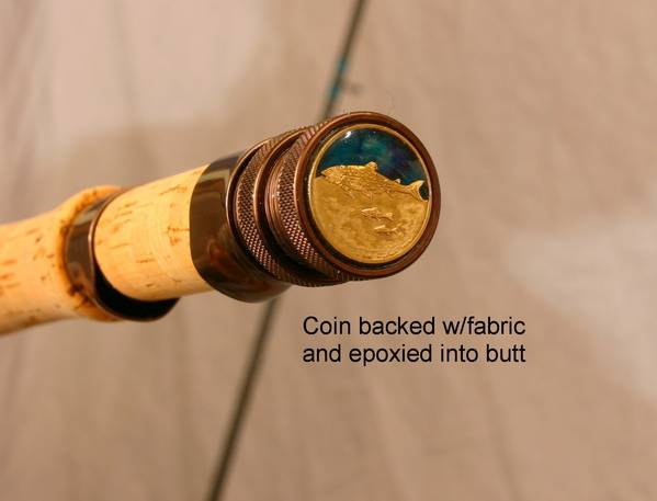 Fly Rod Butt w/Fish Coin