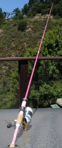 A "Pink Panther" med spinning rod for my wife