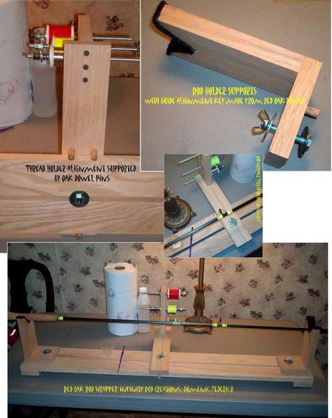 Red Oak Rod Wrapping Jig