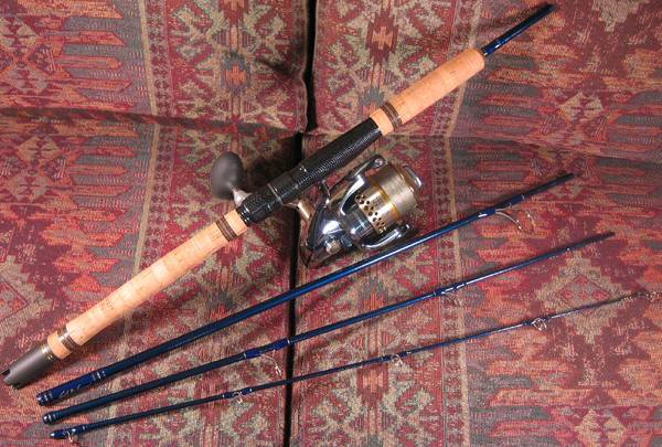 4-pc travel bluewater spinning rod