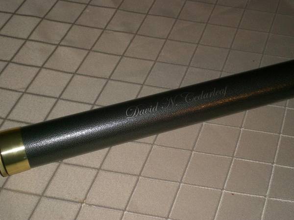 Custom engraved rod tube